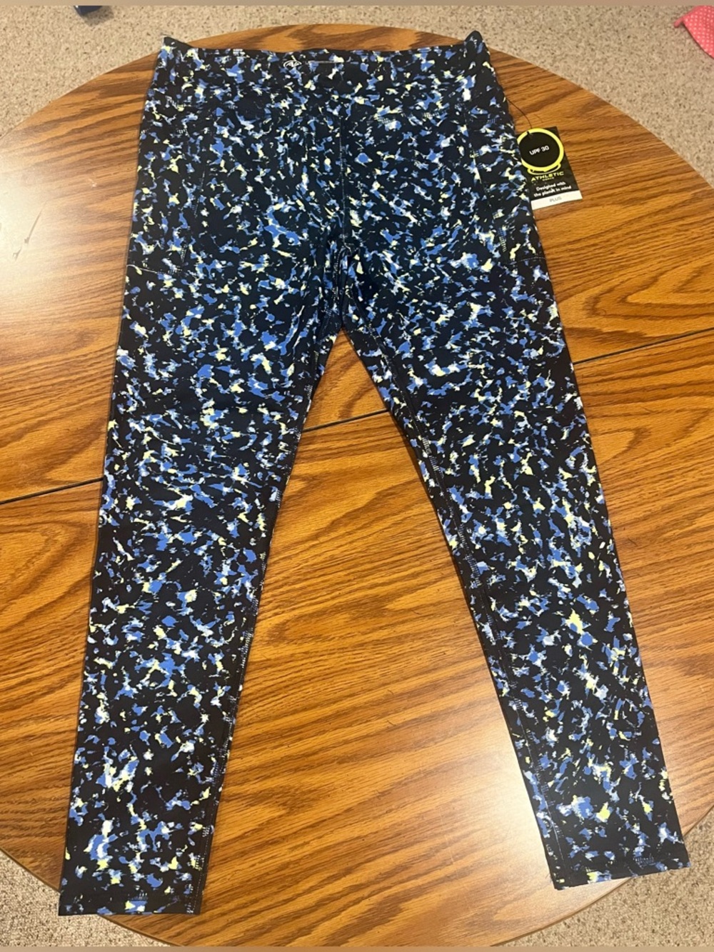 Athletic Works Girls Leopard Print Core Leggings - Size L (10-12) Plus